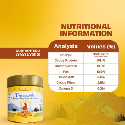 Pawfect Cheesecuits - Cheese Biscuits with Banana, Peanut Butter & Eggs for Dogs - 100% Natural - Grain-Free - Hypoallergenic - Rich in Antioxidants - High-Protein Dog Training Treats (100g/3.53oz)