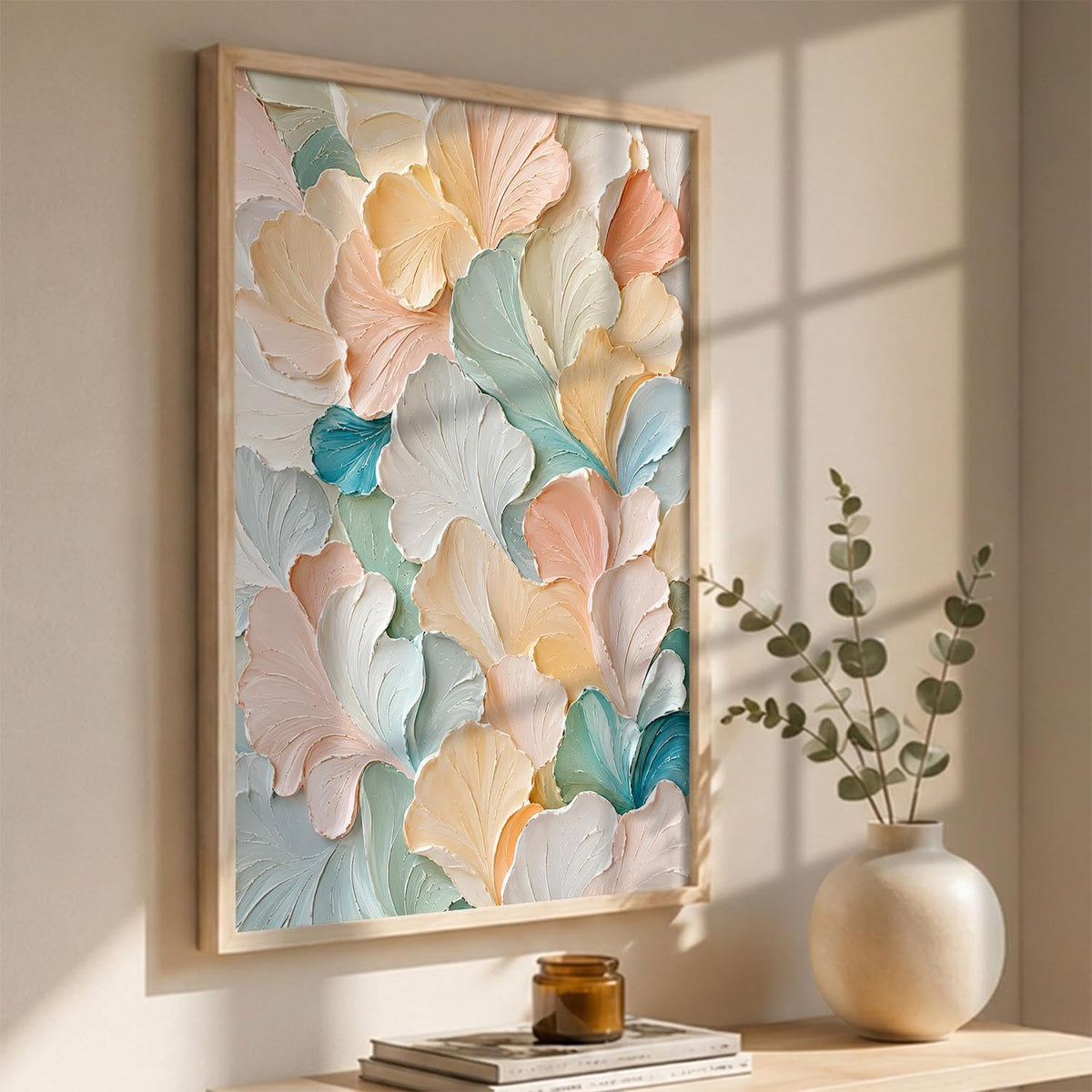 Floral Painting with Frame for Wall Decor | Modern Art Painting With Frame Home Decoration For Living Room Bed Room Hotel Wall Decor Digital Reprint (14X20 inch)