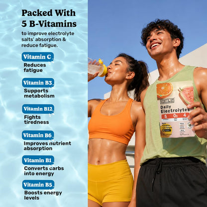 What's Up Wellness Daily Electrolytes Powder - Assorted Flavour Pack | Zero Added Sugar | Instant Hydration - Sodium, Potassium, Magnesium & Zinc | Vegan - 3 Sachets