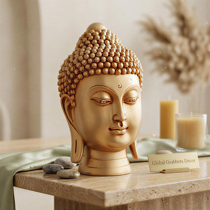 Buddha Idol Statue | Show Pieces for Home Decor Living Room (GOLDEN2)
