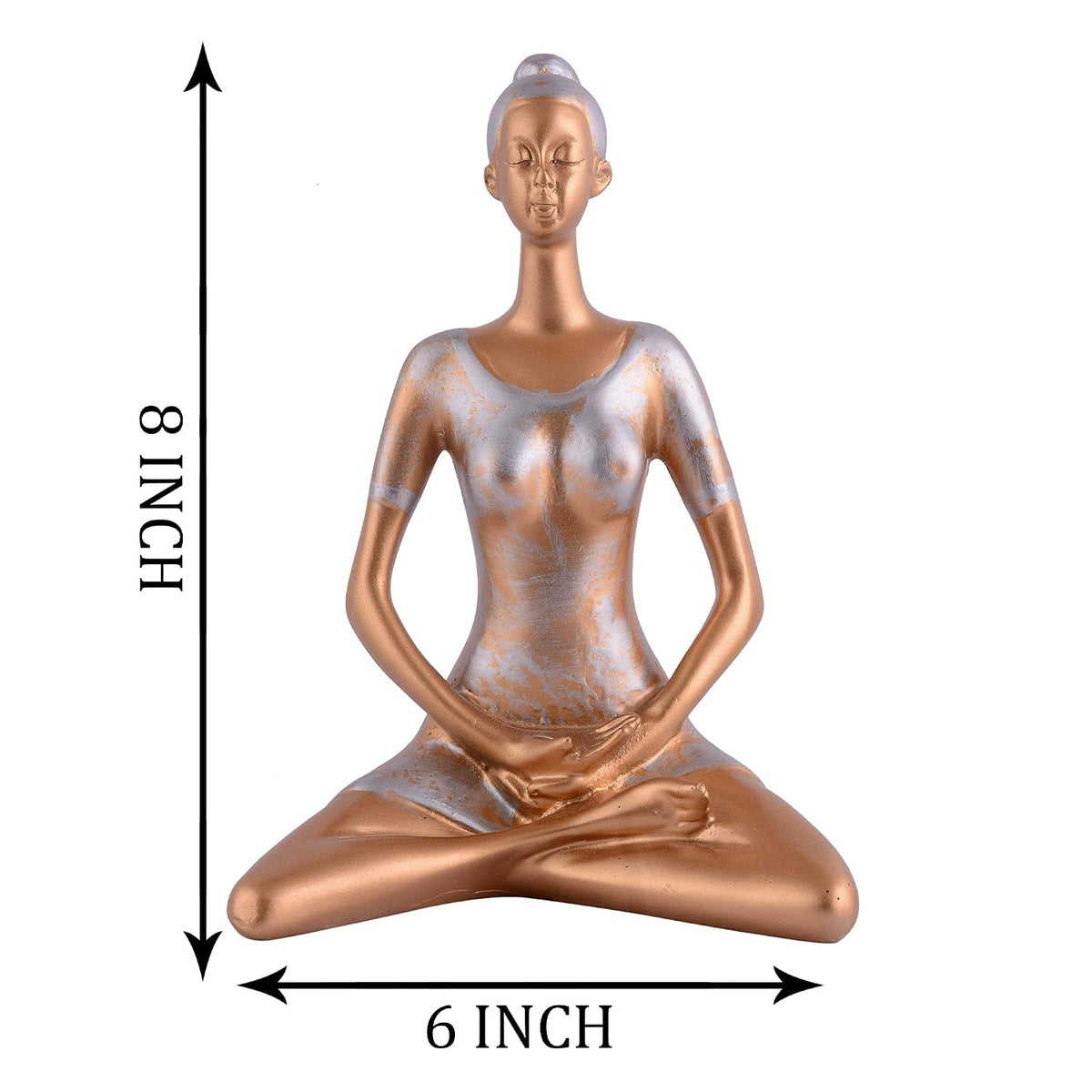 Resin Yoga Lady Home & Office Decor Fantasy Showpiece (Y1000),Multicolor