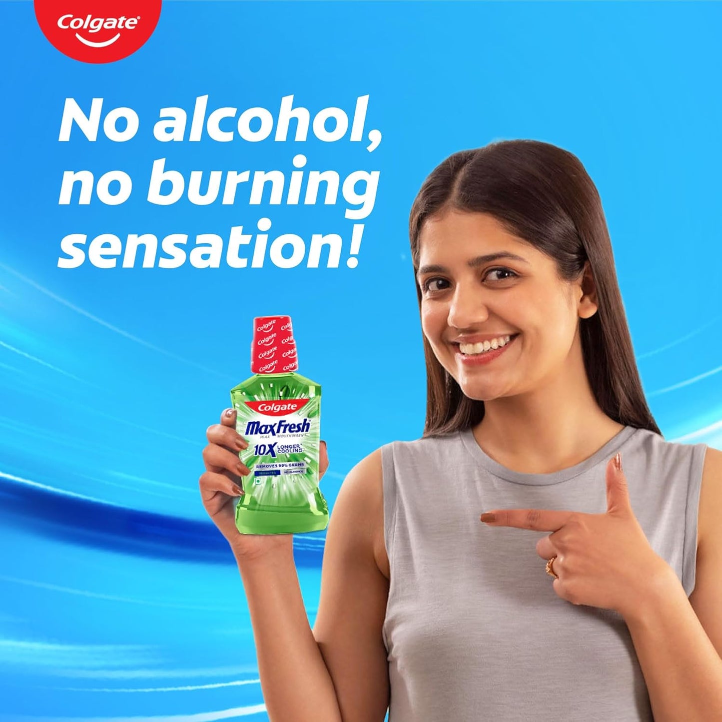 Colgate Plax Fresh Tea Mouthwash, 0% Alcohol - 500 Ml