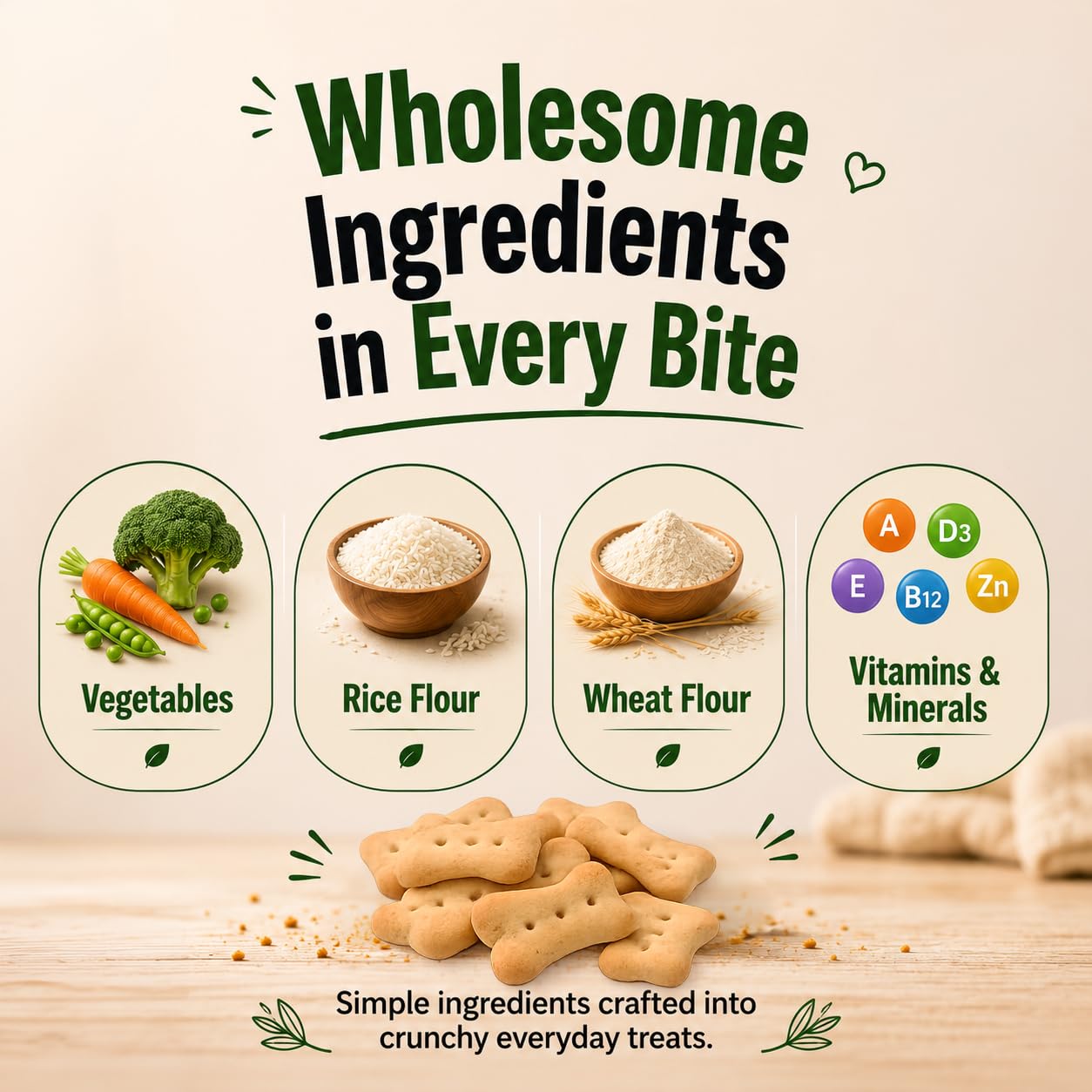 Purepet Dog Treats Biscuits for All Life Stages 800g Pack | 100% Vegetable Flavour | Active Behaviour | Oral Health | Training and Behaviour | Healthy Immune System