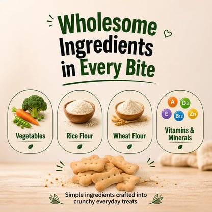Purepet Dog Treats Biscuits for All Life Stages 800g Pack | 100% Vegetable Flavour | Active Behaviour | Oral Health | Training and Behaviour | Healthy Immune System