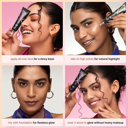 Sotrue Strobe Cream Combo Pack of 2, Gold and Pink - 30gm Each | Primer + Highlighter + Moisturizer | Intense Hydration | Flawless Radiant Dewy Skin | Illuminating & Glowing Makeup Base