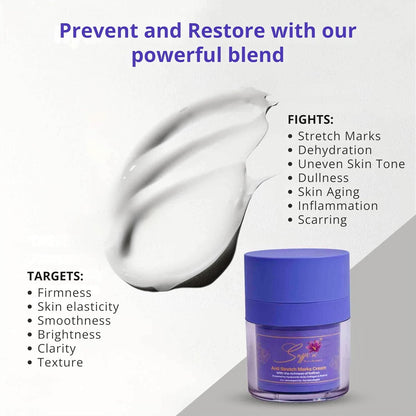 Gynaecologist co-developed Anti Stretch Marks Cream suitable for all Stretch Marks | With Shea Butter, Hyaluronic Acid, and Collagen | Scar Removal | Uneven Skin Tone | Vitamin C and Retinol | 50ml