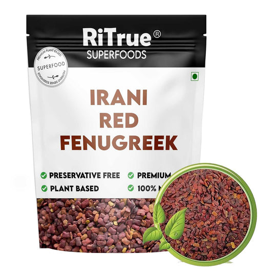 Ritrue Superfood - 100g - Organic Irraani Methi For Diabetes Red Fenugreek Whole Seeds