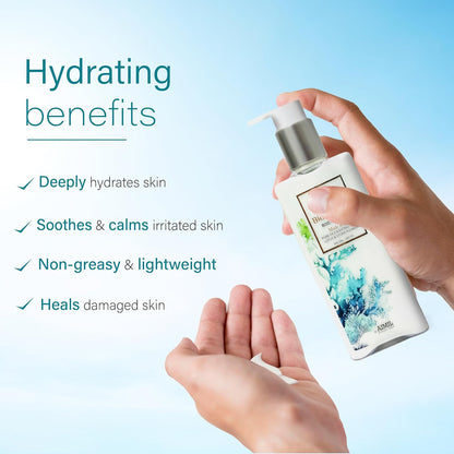 Ayouthveda Bio Marine Body Lotion with Lotus & Stone Flower, Deeply Hydrating, Non-Greasy Formula, Natural & Ayurvedic, 250ml