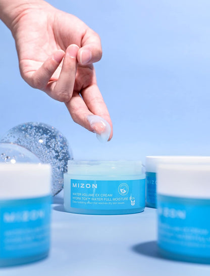 MIZON Water Volume EX Cream, Daily Hydrating Gel Moisturizer for All Skins, Lightweight, Soothing, Brightening, Facial Cream, Korean Skincare, Powerful Moisture Retention Effect, 230 ml
