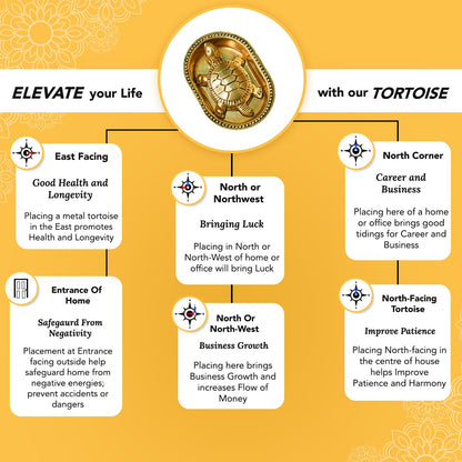 100% Pure Brass Tortoise Vastu with Brass Plate | Tortoise for Good Luck for Home | Fengshui Turtle with Secret Wish & for Wealth | Kachuwa for Vastu | Good Luck Items for Office Desk & Gifts