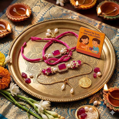SAUDEEP INDIA Feng Shui Crystal Tortise with Plate for Good Luck with Lumba/Couple Rakhi Set Brother Bhabhi | Turtle for Vastu Home Decor(Couple Rakhi with Gift Hamper)