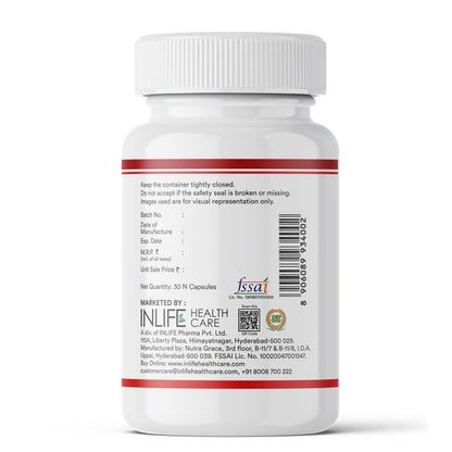INLIFE Astaxanthin 4 mg Supplement AstaZine | Natural Antioxidant Supplement with Vitamin A, D3 & E – High Absorption Formula – 30 Liquid Filled Vegetarian Capsules