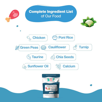 BLEP Healthy Dog Food for Adult & Puppies | Chicken Rice | Zero Preservatives | Wet Dog Food | Travel Packs | Complete Meal & Balanced | 300g | Pack of 1