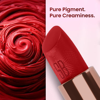 Swiss Beauty Pure Creamy Lipstick | Smooth Glide | Matte Finish | Rich Colour | With Vitamin E & Tea Tree Oil | Hydrating | All-Day Comfort | Shade- 06- Elegant Pink