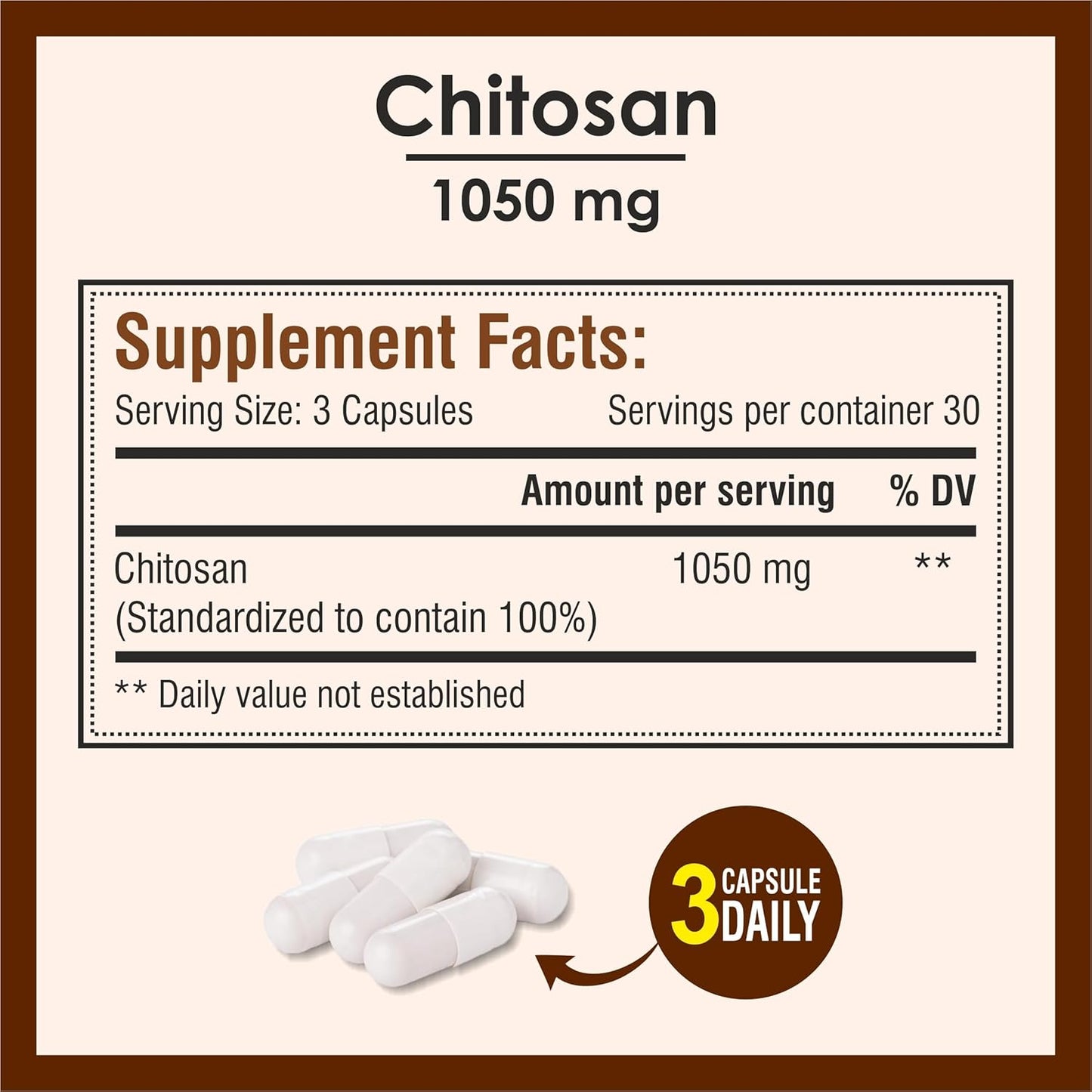 Biotrex Nutraceuticals Chitosan 1050mg, Healthy Weight Management, A Natural Source of Marine Fiber - 90 Capsules