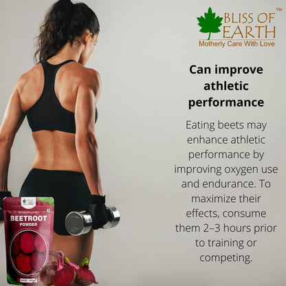 Bliss of Earth 500gm Beetroot Powder For Juice Eating Face Skin Whitening, Natural Dehydrated Chukundar Powder