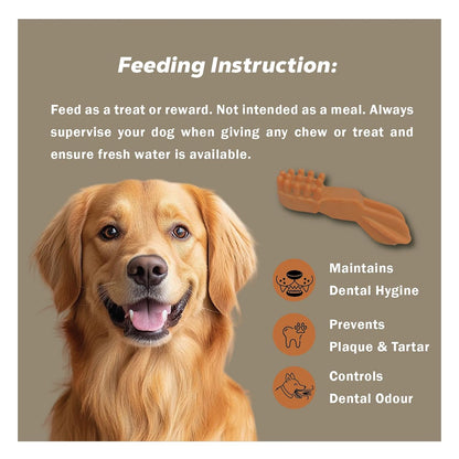 COUNTRYSIDE Dog Dental Chews Treats 250g – Chicken Flavor | Brush-Shaped Chews for Dogs, Oral & Gum Care for Dogs | Fights Plaque & Tartar | Freshens Breath | Calcium Enriched & Gluten Free