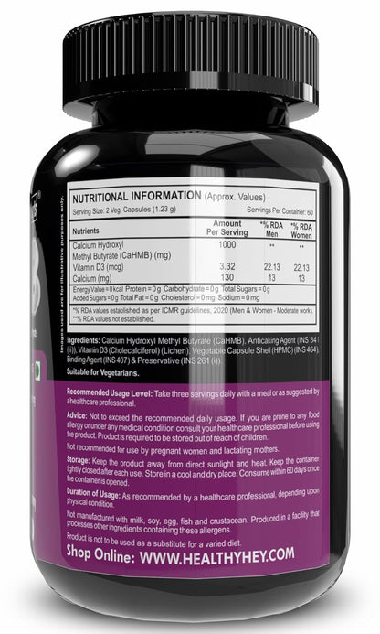 Supplement bottle with nutritional information label on a white background