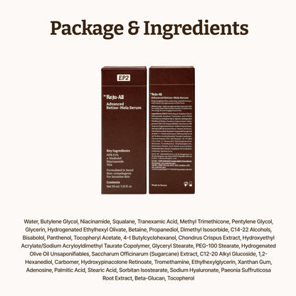 Dr.Reju-All Advanced Retino-Mela Serum – HPR Retinol Serum for Face – Anti-Aging, Pore Minimizer, Next-Gen Korean Skin care – Gentle & Beginner-Friendly – Niacinamide 10% (30 ml)