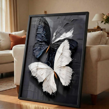 Butterfly Art Wall Painting Home Decoration With Frame For Living Room Bed Room Hotel Wall Decor Digital Reprint Engineered Wood (13X17 INCH)