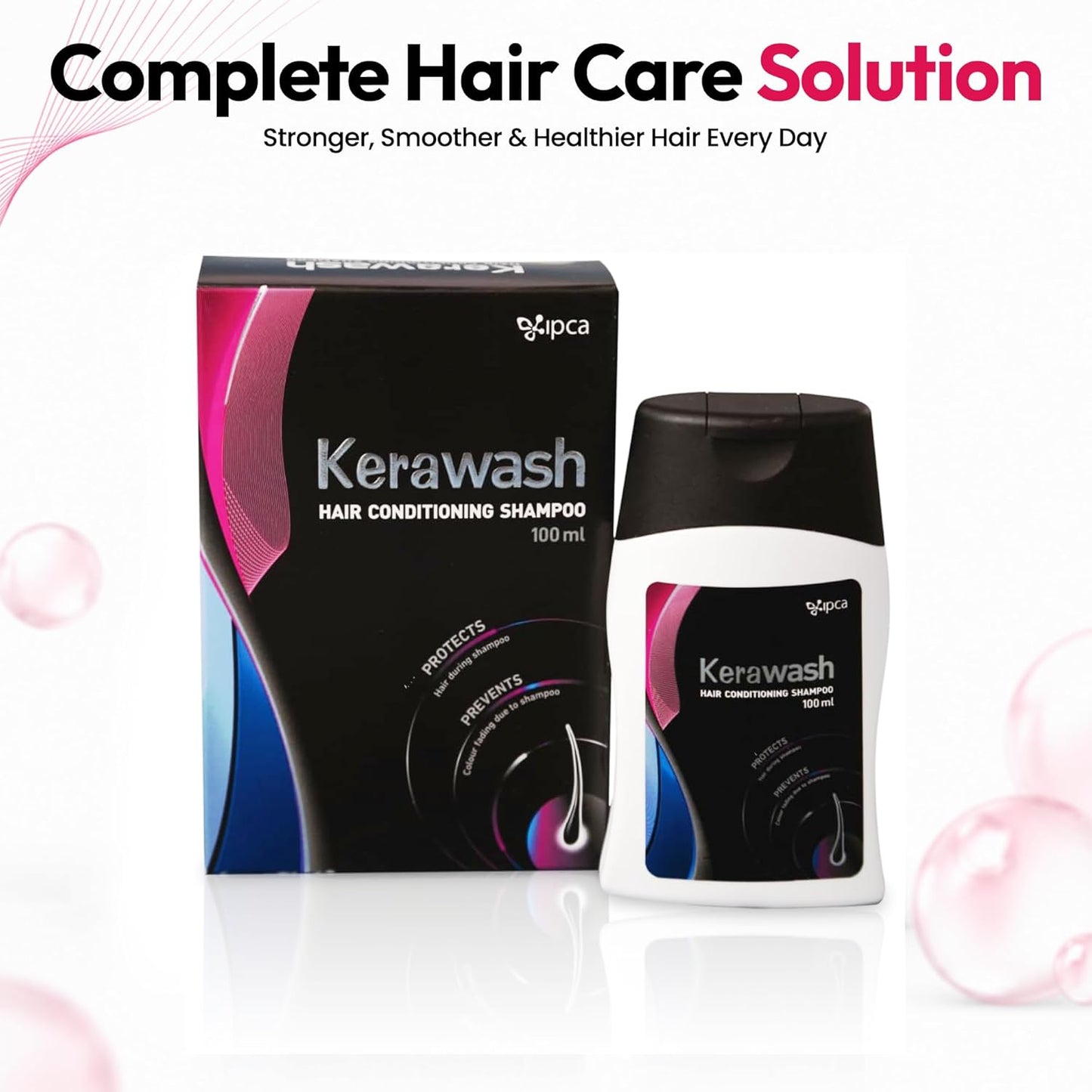 Ipca Kerwash Hair Conditioning Shampoo – 100ml Gentle Cleansing & Hair Strengthening Formula | Smooth, Manageable & Lightweight Conditioning | Suitable for Regular Scalp & Hair Care