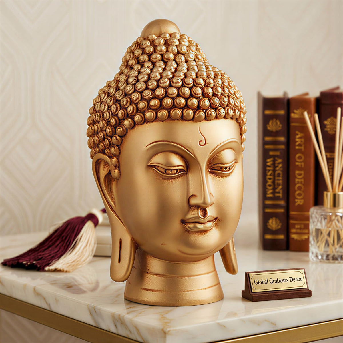 Buddha Idol Statue | Show Pieces for Home Decor Living Room (GOLDEN2)