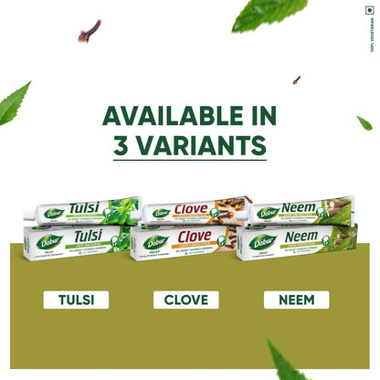 Dabur Herb'l Neem Germ Protection Toothpaste - 200g | No Added Flourides & Parabens | Neem Fights Bacteria (Pack of 2)