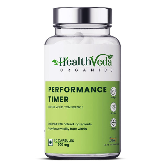 Zephivo HEALTH VEDA ORGANICS PRIVATE LIMITED Timer For Men | Enhances Immunity, Improves Energy Levels & Boosts Strength | 60 Veg Capsules