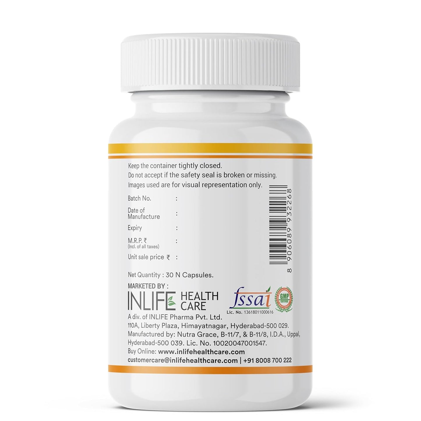 INLIFE Plant Based Natural Vitamin E Oil Capsules for Face and Hair|Sunflower, Olive & Aloe Vera Oils |Skin Health and immunity support Supplement for Women & Men–30 Vegetarian Capsules (Pack of 1)