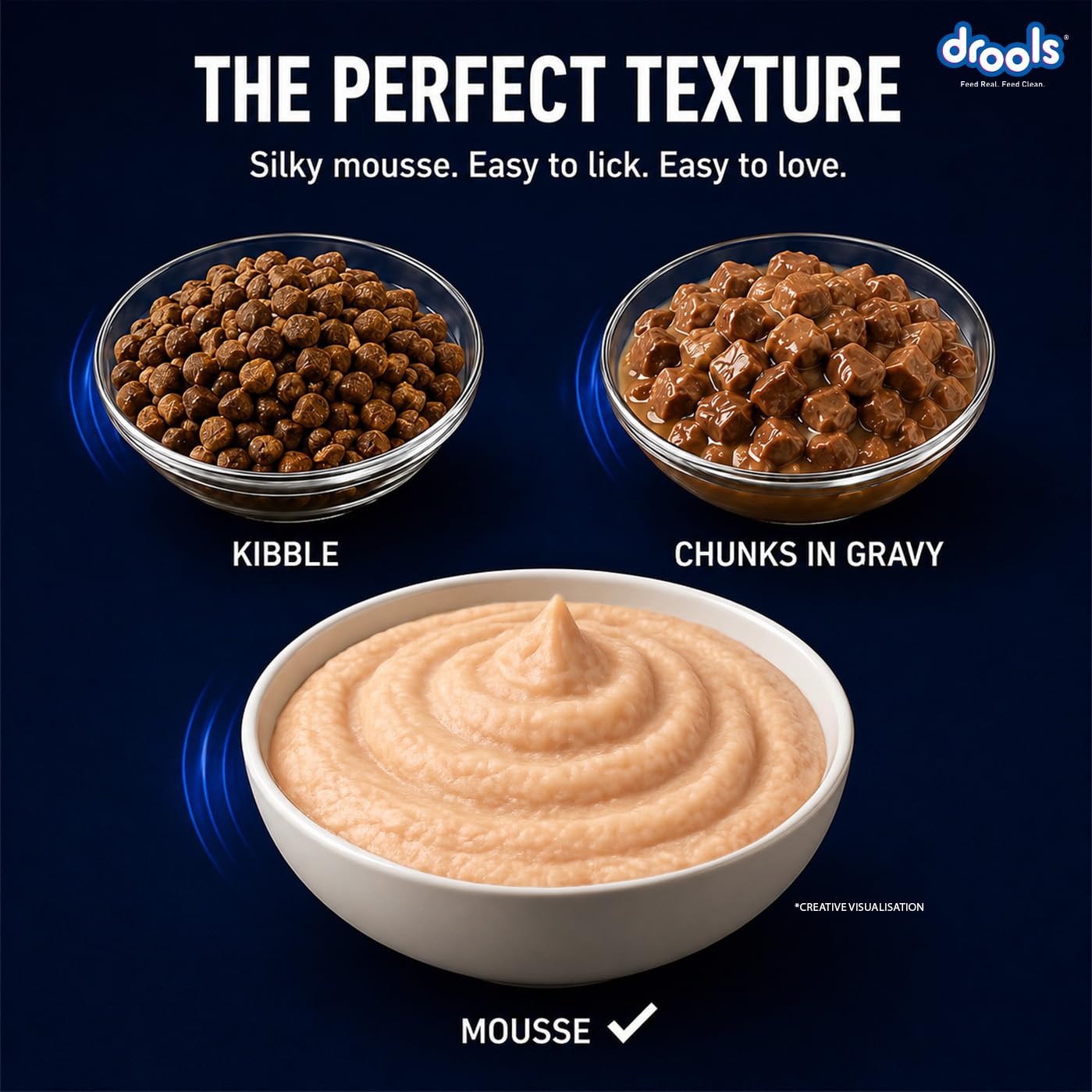 Drools Kitten Wet Mousse 80g | Salmon | High Protein | Promotes Hydration & Easy Digestion | Grain Free | No Artificial Additives | Enriched with Vitamins & Antioxidants