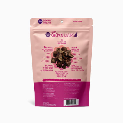 Pawr4Cats | Chicken Livers Zoomy Treats | Freeze-Dried | Rich in Iron & Vitamin-A, Vitamin B12 | No Preservative | Use as Treat or Food Topper | 45 GMS