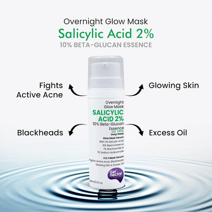 Salicylic Acid 2% Overnight Glow Mask with water droplet effect
