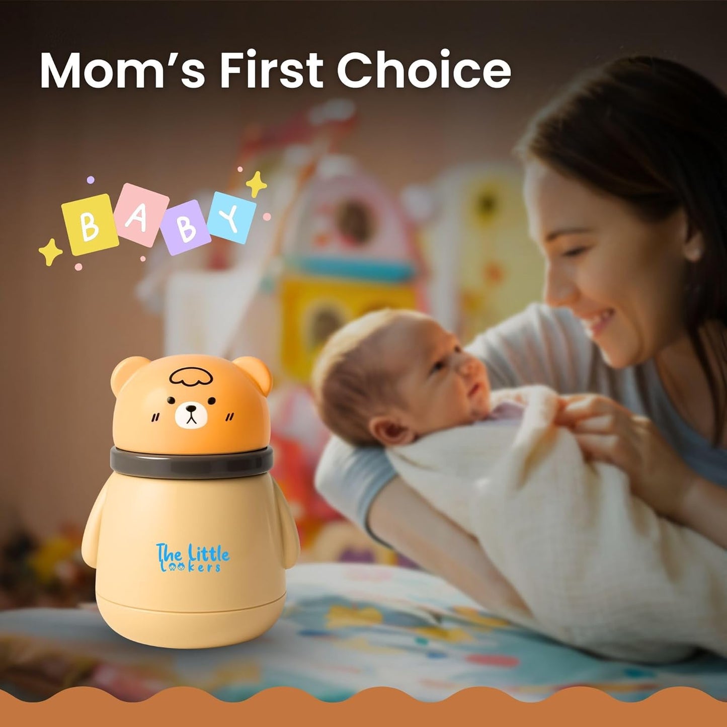 THE LITTLE LOOKERS Portable Baby Skin Care Baby Powder Puff With Box Holder Container For New Born & Kids For Baby Face & Body (Skin)