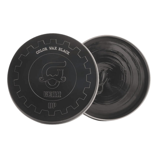 Beauty Garage Gear Up Hair & Beard Black Color Wax | Instant Jet Black Tint Flexible Hold with Nourishing Oils, 100g