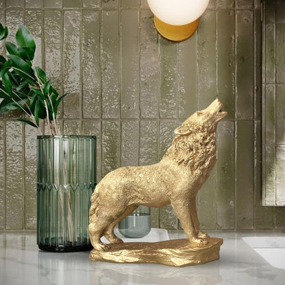 Beautiful Lion Statue for Home Decor (Pack of 1, Golden)