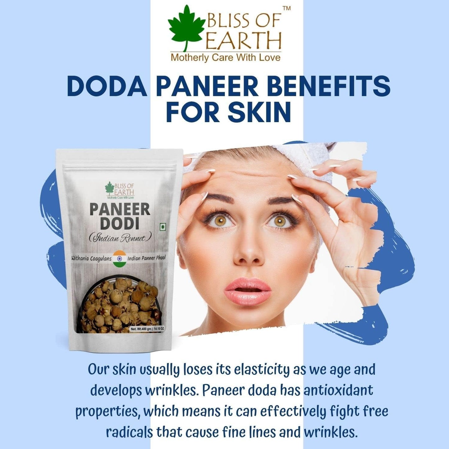 Bliss of Earth Paneer Doda (Indian Rennet) Paneer Phool for Diabetes, Withania Coagulans Ayurveda Herb Good for Health 200GM