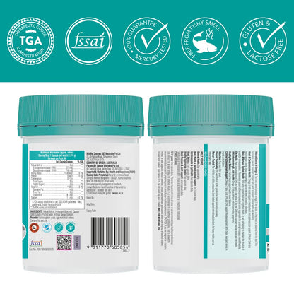 Zephivo Swisse Fish Oil with 1500mg Omega 3 In One Capsule (Only One Capsule Per Serving) Manufactured In Australia, Highest Omega-3 Content In One Capsule - 60 Days Pack