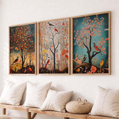 Premium Digital Painting with Frame for Home Decor - Painting for Living Room Bedroom Office Room Decor - Painting for Wall Decoration - Pack of 3 (Modern Art Painting, Design01, 10X13 inch)