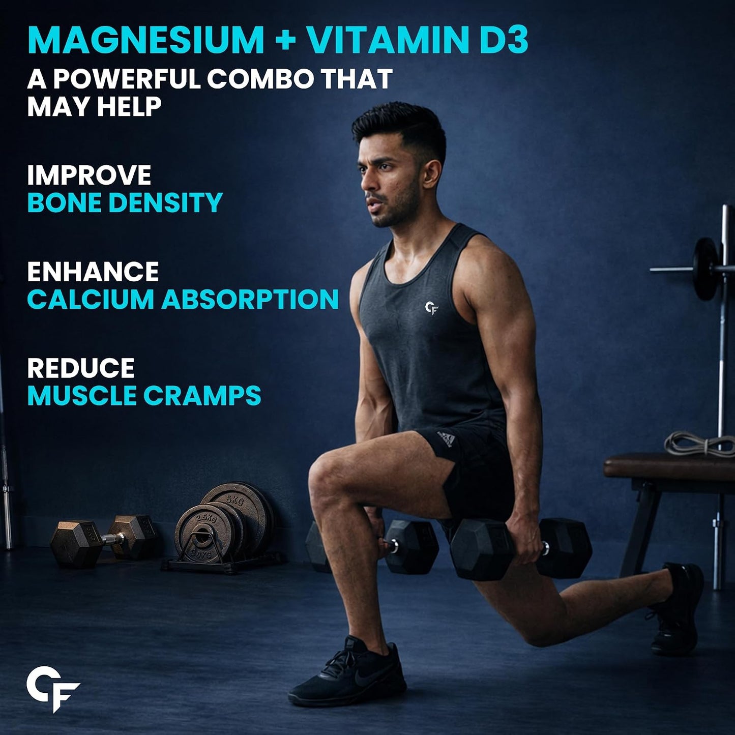 Carbamide Forte Magnesium Glycinate 2000mg Supplement | Magnesium Supplement with Vitamin D3 & B12 | High Absorption Tablets for Muscle Recovery, Sleep, Bone & Nerve Health | 90 Veg Tablets