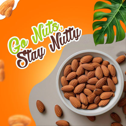 Yum Yum California Almonds/Badam Whole, 1Kg, Real Nuts, High in Fiber, Badam Giri, Rich in Protein, Magnesium, Phosphorus and Dietary Fibre, Dry Fruits
