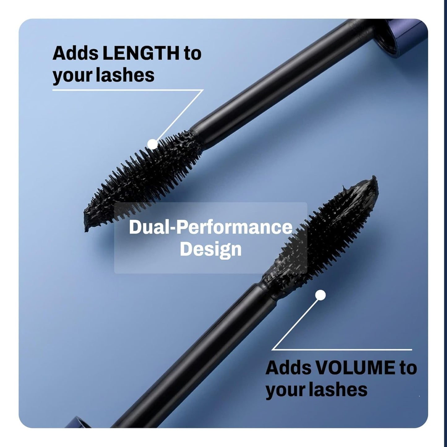 MARS Double Trouble 2-in-1 Mascara (15 ml) | Maximum Volume & Extended Length | Upto 18 Hours | Intense Jet Black | Long Lasting, Clump Free Mascara | Waterproof and Smudge-Proof