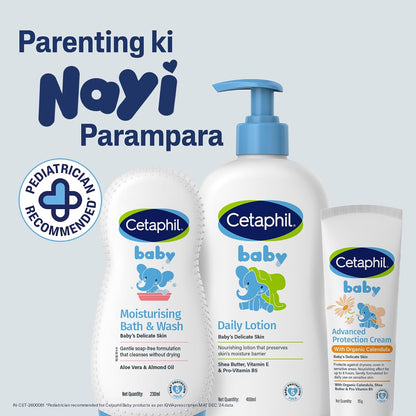 Cetaphil Baby Moisturising Bath & Wash 230ml | Tear-Free Bath & Wash Cleanser | Gentle Soap-Free Formula for Newborn, Baby Bath & Wash for Sensitive Skin | Dermatologist Tested, Hypoallergenic Moisturising Cleanser for Baby