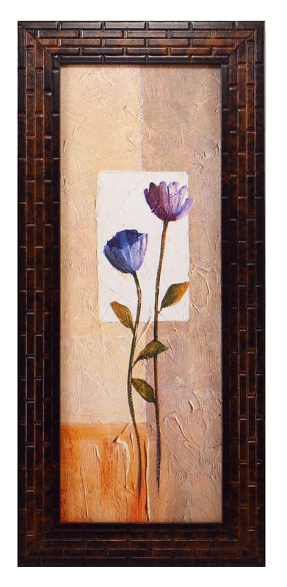 3 PC Set of Floral Paintings (1091a) Without Glass 5.2 X 12.5, 9.5 X 12.5, 5.2 X 12.5 INCH