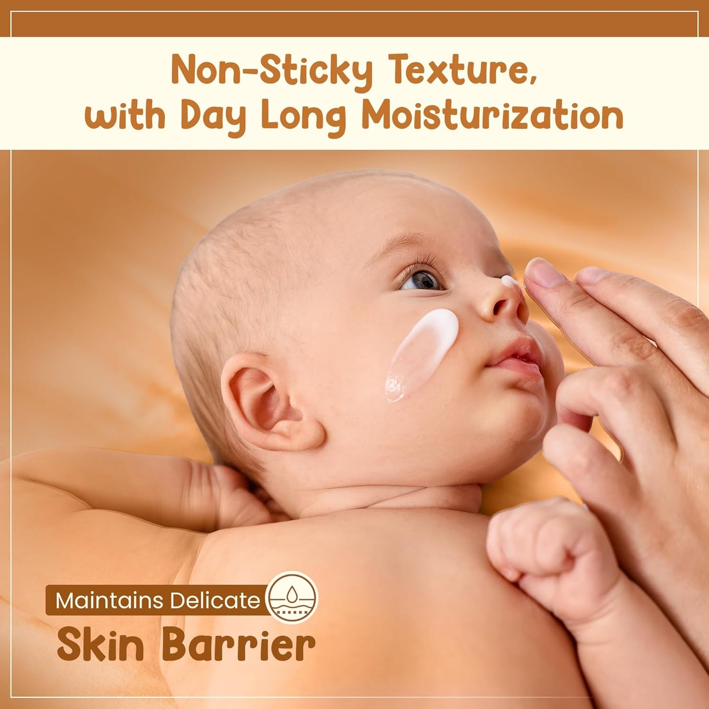 Mother Sparsh Milky Soft Baby Face Cream | Daily Moisturizing Face Cream for Babies With Coconut Oil, Milk Protein & Vitamin B5 | Non Sticky Baby Cream Prevents Dryness- (50g)