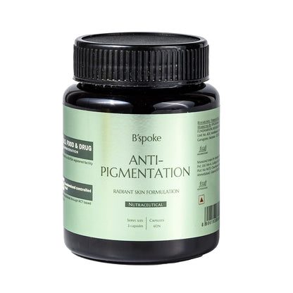 B’spoke Anti-Pigmentation | Daily Advanced Skin Support with L-Cysteine, Glutathione, Korean Red Ginseng & Primrose Oil | For Pigmentation, Dark Spots, Melanin Balance, Uneven Tone & Oxidative Stress | 60 Softgels | For Men & Women