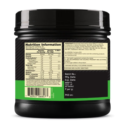 Optimum Nutrition BCAA, 5g BCAAs in 2:1:1 Ratio, 30 servings, For Muscle Recovery & Endurance, Intra workout, Informed Choice certified, 250gm