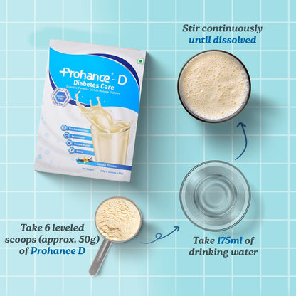 Prohance D Dietary Supplement for Diabetes Management Vanilla, 200 g
