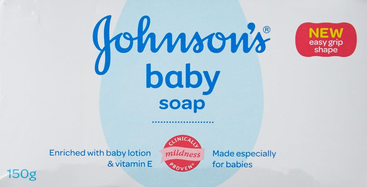 Johnson's Baby Soap with New Easy Grip Shape, 150g