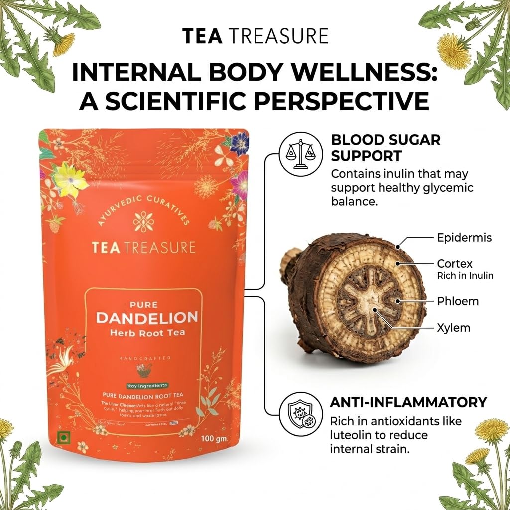 Tea Treasure Pure Dandelion Root Tea 100 gm