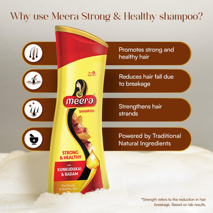 Meera Strong & Healthy Shampoo, 180ml, Yellow
